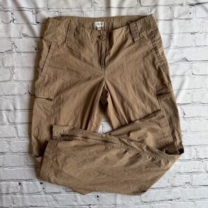 Vintage Y2k Cache Cargo Pants Womens Brown  6 Utilitarian 90s McBling Bootcut